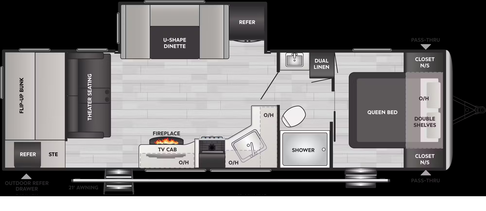 2023 KEYSTONE SPRINGDALE 286BHU, , floor-plans-day image number 0